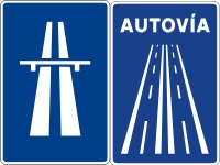 Autobahn Schilder Spanien